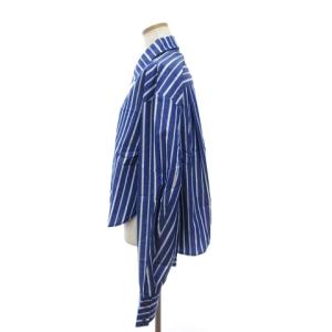 L'Appartement リベラド LIBERADD タグ付き 23SS シャツ 長袖 クロップド コットン ストライプ 23-050-570-0033-1-0