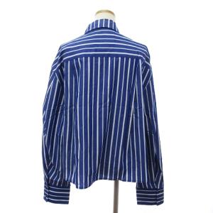 L'Appartement リベラド LIBERADD タグ付き 23SS シャツ 長袖 クロップド コットン ストライプ 23-050-570-0033-1-0