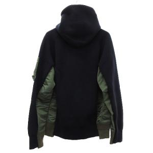 sacai 22年製 Sponge Sweat NylonTwillHoodie パーカー プルオーバー 中綿