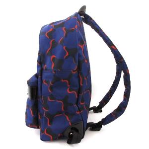 Longchamp プリアージュ ネオ リュックサック デイパック 総柄 ネイビー ブラック オレンジ系 SM1