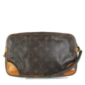 LOUIS VUITTON M51825 モノグラム マルリードラゴンヌ セカンドバック クラッチ キャンバス 総柄 ブラウン