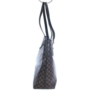 CELINE トートバッグ マカダム柄 レザー キャンバス ブラック