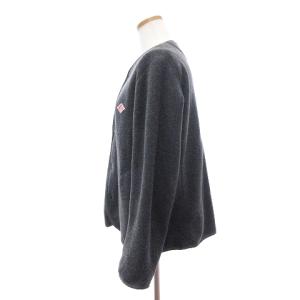 DANTON 18AW FLEECE COLLARLESS JACKET フリース カーディガン ノーカラー ロゴ ワッペン JD-8911