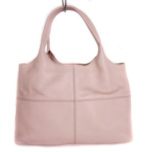 HIROFU トートバッグ レザー ロゴ型押し ピンク 鞄