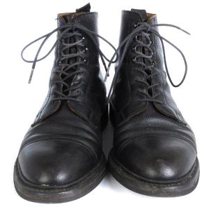 Crockett & Jones コニストン カントリーブーツ レースアップ レザー シボ革 ハイカット 8637 ブラック 8