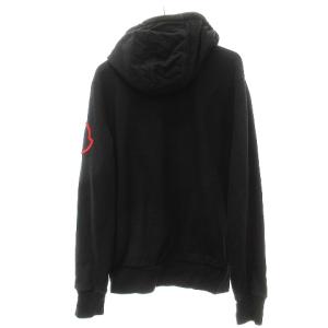 MONCLER 22年製 パーカー フーディ ジップアップ 刺繍 I10918G00006 ブラック M AA
