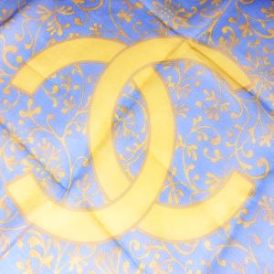 ココマーク スカーフ シルク ブルー