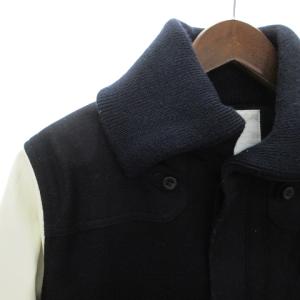 White Mountaineering WOOL MELTON PRIMALOFT LONG STADIUM JACKET