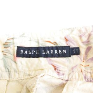 RALPH LAUREN ヴィンテージ カーゴパンツ ワーク ワイド フローラル 花柄 クリーム色 11 L位 GY14