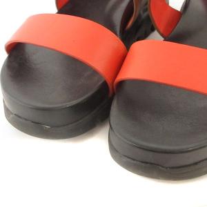 COLE HAAN ゼログランド サンダル 靴 シューズ ストラップ レザー 茶 ブラウン オレンジ 黒 ブラック 7.5 24.5cm位 GY14