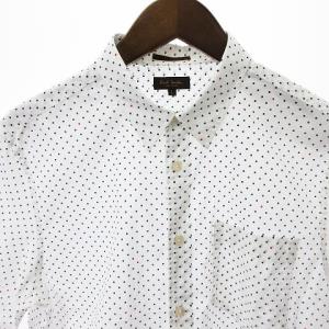 PAUL SMITH COLLECTION シャツ 半袖 レギュラーカラー 前開き ポケット コットン PC-CR-32089 水玉 ドット 白