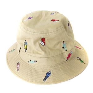 PAUL SMITH 美品 バケットハット 帽子 総柄 PF-99144 37810 コットン ベージュ SM1