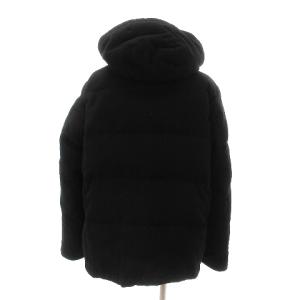 DANTON ビームス コラボ ウールモッサ ダウンジャケット フード付き ワンポイント 15A-FA-001 黒 ブラック 36 SM1