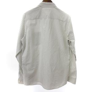 A.P.C. シャツ ストライプ 長袖 コットン 4114423 灰 グレー 白 ホワイト M SM1