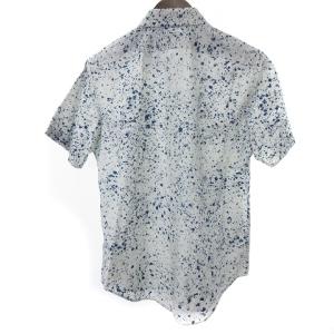 PAUL SMITH PS シャツ 半袖 ペンキ コットン PY-WR-66386 白 ホワイト L SM1