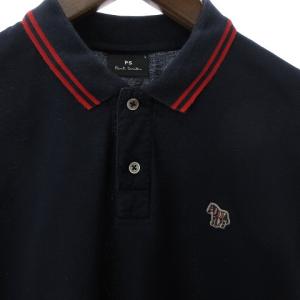 PAUL SMITH PS ポロシャツ 半袖 ワンポイント コットン PY-DW86166 紺 ネイビー L SM1
