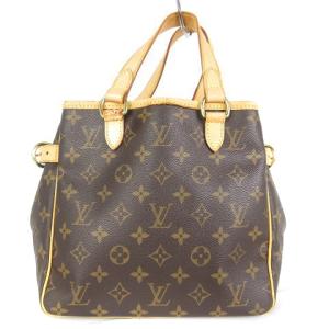 LOUIS VUITTON モノグラム パティニョール ハンドバッグ キャンバス レザー M51156 茶