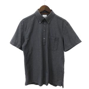 美品 BUTTON DOWN POLO SHIRT ポロシャツ カットソー 半袖 ボタンダウン 胸ポケット JS18T グレー