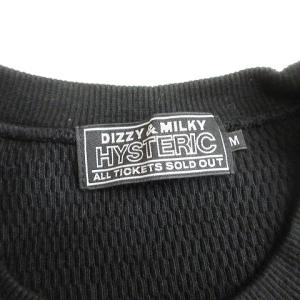 HYSTERIC GLAMOUR 22AW HYS TIMES刺繍 スウェット トレーナー 長袖 サーマル コットン 02223CS03 ブラック 黒 M SM1