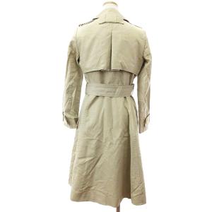 kate spade new york トレンチコート ロング丈 金ボタン ベルト付き 裏地総柄 NJMU3564A コットン 無地 ベージュ 4-A GY14