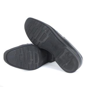 Salvatore Ferragamo ローファー シューズ 金具 ガンチーニ レザー ブラック 8.5 26.5?p位