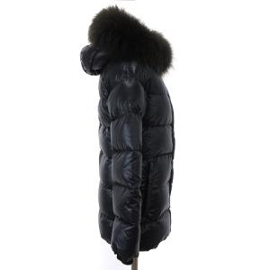 DUVETICA ADHARA アダラ ダウンジャケット フード アウター 長袖 ファー 紺 ネイビー 38 M位 SM1