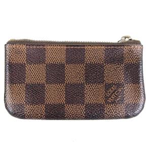 LOUIS VUITTON ダミエ ポシェットクレ 小銭入れ コインケース 格子柄 N62658 ブラウン 茶 SM1