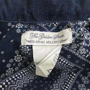 REMI RELIEF B'2nd別注 ダウンジャケット デニム 裏地バンダナ柄 コットン M インディゴブルー