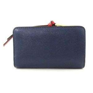 MARC JACOBS スナップショット 二つ折り 財布 M0013356 白 ホワイト ネイビー レッド系 SM1