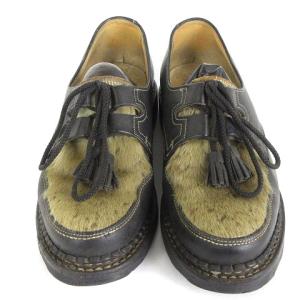 REGAL チロリアンシューズ フェイクファー レザー 24.5cm ブラック