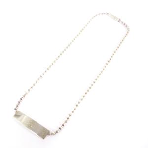 ネックレス チョーカー ボールチェーン ロゴプレート SV925 シルバー