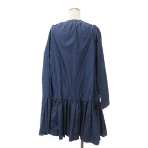 Merlette MARTEL PLEATED DARK CHAMBRAY シャツワンピース ギャザー XS ネイビー
