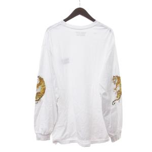 WACKO MARIA Tシャツ カットソー 長袖 クルーネック コットン 虎 トラ 白 ホワイト XL