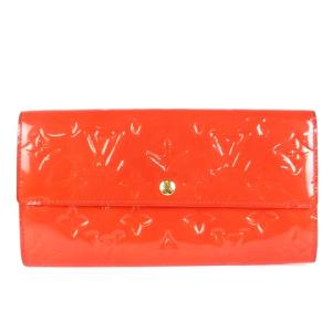 モノグラム ヴェルニ ポルトフォイユサラ 長財布 フラップ パテントレザー M93634 オレンジサンセット ウォレット