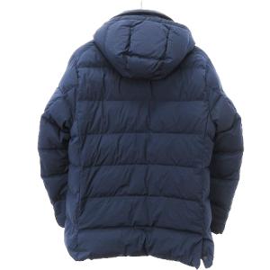 SHIPS EUROPEAN GOOSE DOWN ダウンジャケット ステンカラー フード ネイビー 紺 S