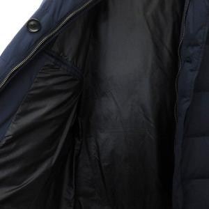 SHIPS EUROPEAN GOOSE DOWN ダウンジャケット ステンカラー フード ネイビー 紺 S