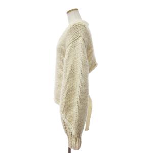 LEINWANDE Nuts Over Knit ニット セーター 長袖 変形 Vネック ベルト 0219030502 アイボリー F
