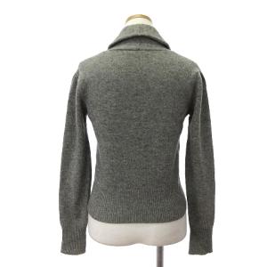 RALPH LAUREN カーディガン 長袖 ショールカラー ウール カシミヤ 無地 フロントボタン グレー M SM1