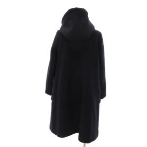 TOMORROWLAND コレクション collection ウールコート フード ジップアップ フェイクファー 14-08-55-08801 ブラック