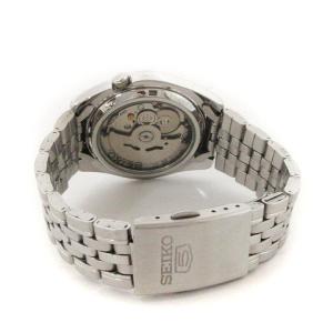SEIKO ファイブ 腕時計 アナログ 自動巻き デイデイト 7S26-01V0 ネイビー文字盤 シルバーカラー ウォッチ SM1