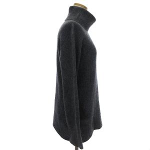 HERNO セーター リブニット タートルネック カシミヤ 100％ グレー 48 XXL位 大きいサイズ