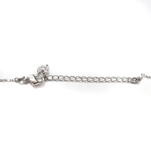 SWAROVSKI 美品 ネックレス ペンダント フェザーモチーフ ストーン クリスタル シルバーカラー アクセサリー GY14