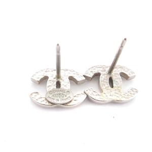 CHANEL A12 V ピアス イヤリング ココマーク ライトストーン シルバーカラー アクセサリー AA