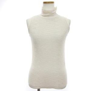 ニット カットソー ミドルゲージ ノースリーブ ハイネック アイボリー 40 S位 GY14