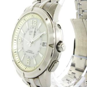 CITIZEN ATTESA アテッサ 腕時計 ウォッチ ソーラー エコドライブ アナログ 3針 デイト H110-T009425TA シルバーカラー