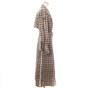 Ameri VINTAGE PASS CODE CHECK COAT パスコードチェックコート ロング トレンチ タータンチェック ベージュ M SM1