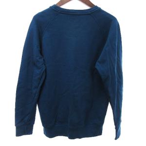 Maison Kitsuné トレーナー スウェット 長袖 プリント コットン 青 ブルー M SM1