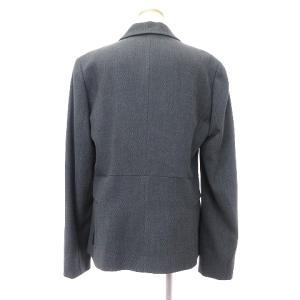 ARMANI JEANS テーラードジャケット シングル 1B 総裏 ノーベント 無地 グレー 48 XL位 大きいサイズ SM1