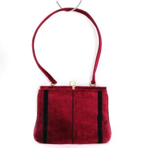 ROBERTA DI CAMERINO ワンショルダーバッグ ベロア レッド
