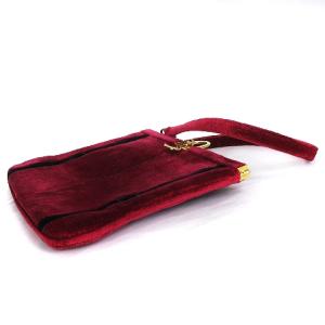 ROBERTA DI CAMERINO ワンショルダーバッグ ベロア レッド